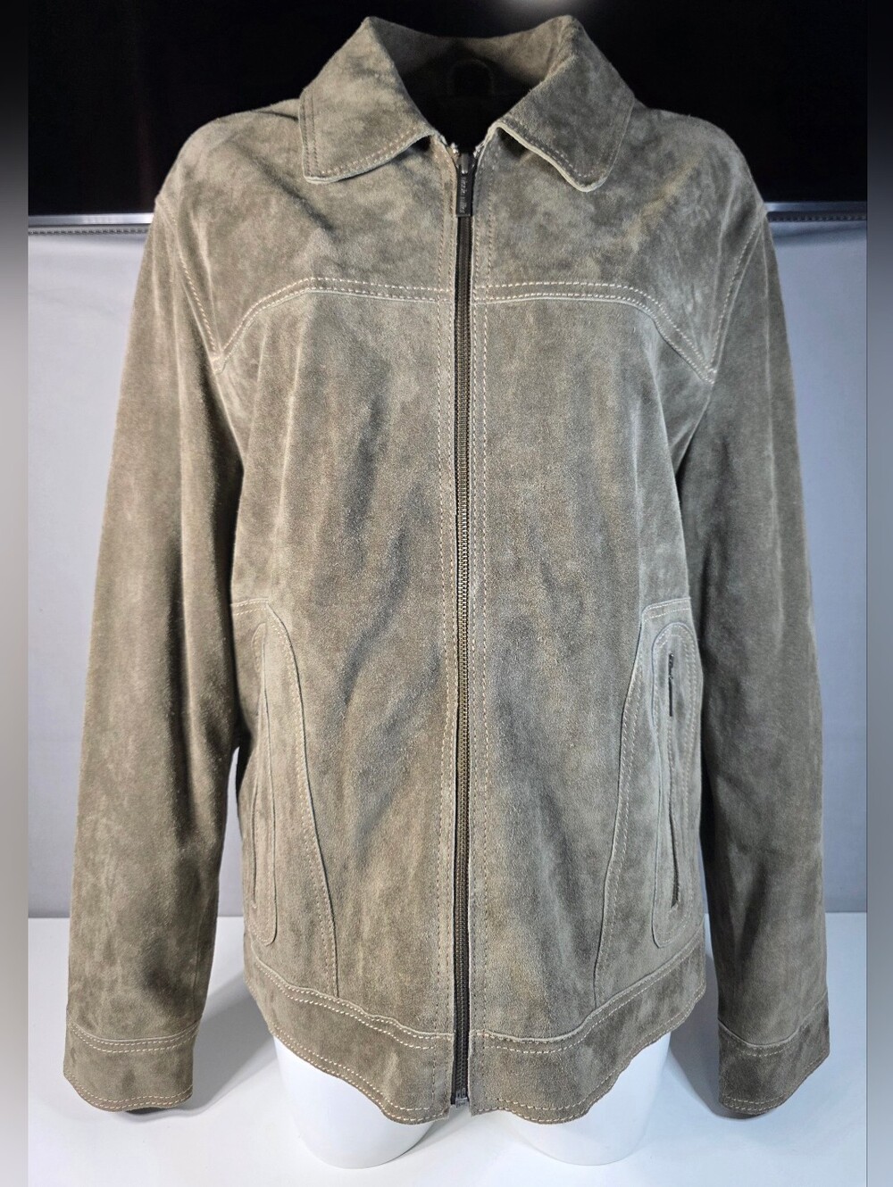 Nicole Miller Vintage Men's genuine suede leather jacket Size Medium